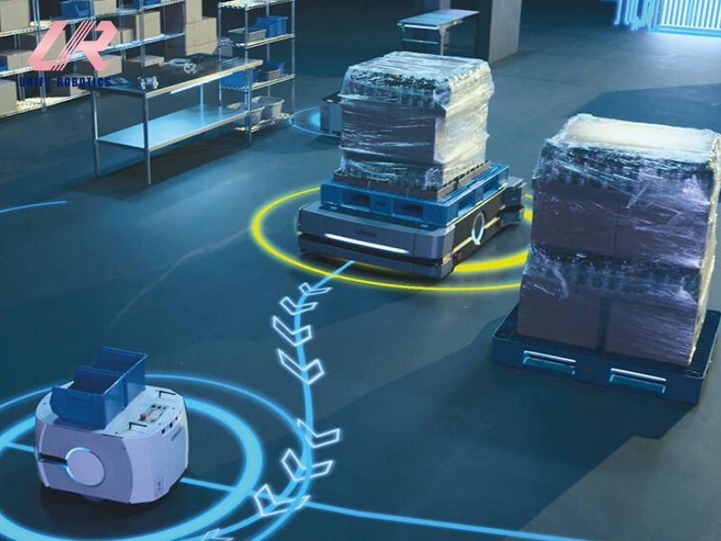 Robot AMR có khả năng phân loại, bốc xếp hàng hóa