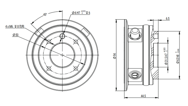 Bản vẽ mặt bích GRC16-2000