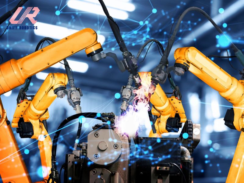 Robot cánh tay thay thế con người làm những công việc nguy hiểm, yêu cầu độ chính xác cao